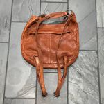 Vilenca Brown Leather Basketweave Backpack Photo 1