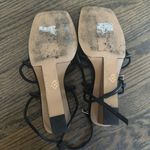 Katy Perry black irisia strappy wooden block wedge heel sandal Matte Black Photo 7