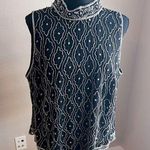 Marina Bresler Black Silver Beaded Top 2X Cocktail Formal Hollywood Part… Photo 0