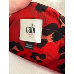 CAbi  Siren Red Animal Print Long Sleeve Wrap‎ Dress Women's Size Small Cocktail Photo 3