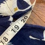 Old Navy navy printed linen blendâswing blouse M Photo 8