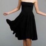 J.Crew  Emily Strapless Silk Chiffon Dress MIDI Classy Little Black Dress Size 8 Photo 1
