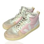 VEJA V-15 Leather Petale Sneakers Size 8 / 39 EUR Womens White Multi Shoes Suede Photo 4