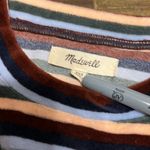 Madewell  Izzy Stripped Tee T -Shirt Velour Velvet Boxy Boy Preppy XXS Photo 7