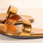 YSL NWT & Box Yves Saint Laurent Strappy Heels in Egypt Gold Photo 5