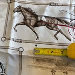 CELINE  Silk Scarf Horse Racing Blue Steed Riders Races Vintage Large Picture Photo 11