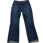 Silver Jeans  Womens‎ 27 Blue Fleet Kick Crop Denim Raw Hem High Rise Cotton Photo 1