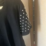 INC  Black Pearl-Embellished Women's Top large Photo 1