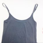 Universal Standard Foundation Cami Ribbed Slip Midi Dress: Slate Grey Photo 7