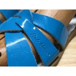 Saltwater Strappy Sandals Women's 6 Blue Turquoise Patent Leather Flat Classic Photo 4