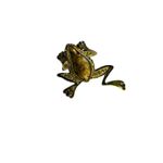 LC Lauren Conrad Vtg Lauren Conrad Enamel Leaping Frog Brooch Gold Tone Rhinestone Pin Signed LC Photo 6