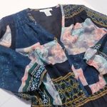 Anthropologie Hiche Printed Layered Ruffle Pintuck Dress Photo 5