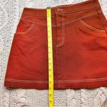 ZARA  Rust Orange Seamed Mini Skirt‎ Size M Photo 7