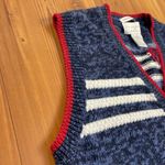 Christopher & Banks  Hand Embroidered USA Patriotic Flag Sweater Vest Women Small Photo 6