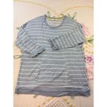 Peyton Primrose Blue‎ White Striped Pocket Tunic Top Shirt XL TG Rayon Spandex Blue Photo 5
