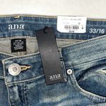 a.n.a NWT Size 33/16 Blue Denim Cotton Blend 5 Pocket Crop Jeans Photo 2