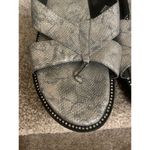 Yellow Box NWOT  Silver Burke Wedge Thong Rhinestone Sandal, 9.5 Photo 3