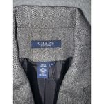 CHAPS Blazer Women 10 Wool Tweed Herringbone Three Button Classic Preppy Career Photo 11
