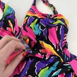 Catalina Vintage 1960s/70s Floral Swimsuit Size 10 Made in USA Neon Abstract Photo 3