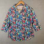 SNO SKINS Multicolor Button Down Shirt Ladies Size Medium Red Photo 0