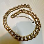 Gold tone chain link necklace Photo 5