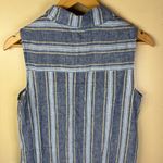 Beach Lunch Lounge Oxford Brynn Shirt Dress Blue Stripe Linen Size‎ XS Travel Photo 7