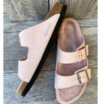 Birkenstock Arizona Shearling Sandals Desert Dust Light Rose Narrow Fit 42 Photo 0