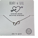 Heart & Soul Rhodium Dipped Necklace Photo 0