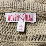 Woven Heart NEW  fringed hem cape sweater size Large Photo 5