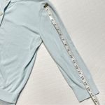 Loft Baby Blue 3/4 sleeve cardigan with button women’s size small Photo 7