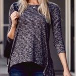 Grey Knit Marled Hacci Sidetail 3/4 Sleeve Size XXL Photo 1