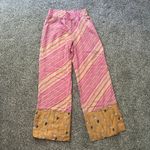 Anthropologie Elevenses  pink & cream striped wide-leg pants size M Photo 1