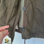 Abercrombie & Fitch Parka coat removable fur hood midi length size Small FLAW Photo 13