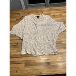 Lucky Brand Short Dolman Sleeve Crochet Cardigan Ivory L/XL Cottage Boho Granny Photo 5