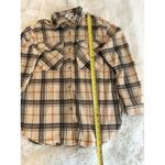 Unbranded Fleece Shacket Womens Medium Gold Plaid Warm Pockets Outdoors Unlined‎ Photo 9