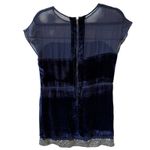 Funktional Velvet Silk blend Dress Blue Sequin Sheer Party Cocktail Mini Dress M Size M Photo 3