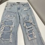 Aeropostale Aero 90's Baggy Women 8 Distress Light Wash Denim Jeans Photo 2