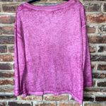 Treasure & Bond  Fuchsia Pink Bell Sleeve Lightweight Sweatshirt Women's Medium Photo 5