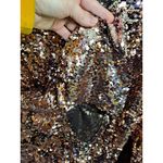 Bold Elements  Bronze Sequin Scoop Neck‎ Blouse Size 2XL Photo 3