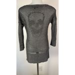 Rock & Republic Black Open Loose Knit Sweater w/ Skull Grundge Style XS Photo 7