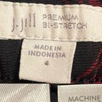 J.Jill Womens Pants Black Red Plaid Premium Bi Stretch Slacks Tapered Leg Size 4 Photo 9