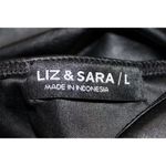 NWOT Womens Liz & Sara Black Faux Leather Strappy Bralette Crop Top Size Large L Photo 2