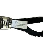 Womens Black Plated Metal Base Stretch Polyester Belt Silver Buckle ML Photo 4