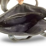 Jones New York  Black Woven Satchel Handbag Purse Photo 5