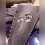 American Eagle  Next Level Stretch grey black distressed skinny jeans raw hem Photo 4