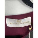 Amanda Uprichard  Burgundy Maroon Faux Leather Long Sleeve Dress Medium Photo 4
