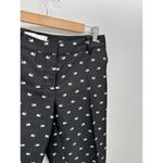 RSVP BY Talbots Black Swan Printed Dress Pants Front Pleat Pockets Women Size 10 Photo 4