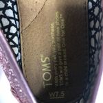 Toms  Sparkly Glitter Pink Slip On Shoes Size 7.5 Photo 4