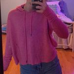 American Eagle Pink Sweater With Ripped Kind Of Look Photo 0