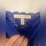 Victoria's Secret VINTAGE VICTORIAS SECRET BABYDOLL SLIP DRESS Royal Blue all over lace Photo 2